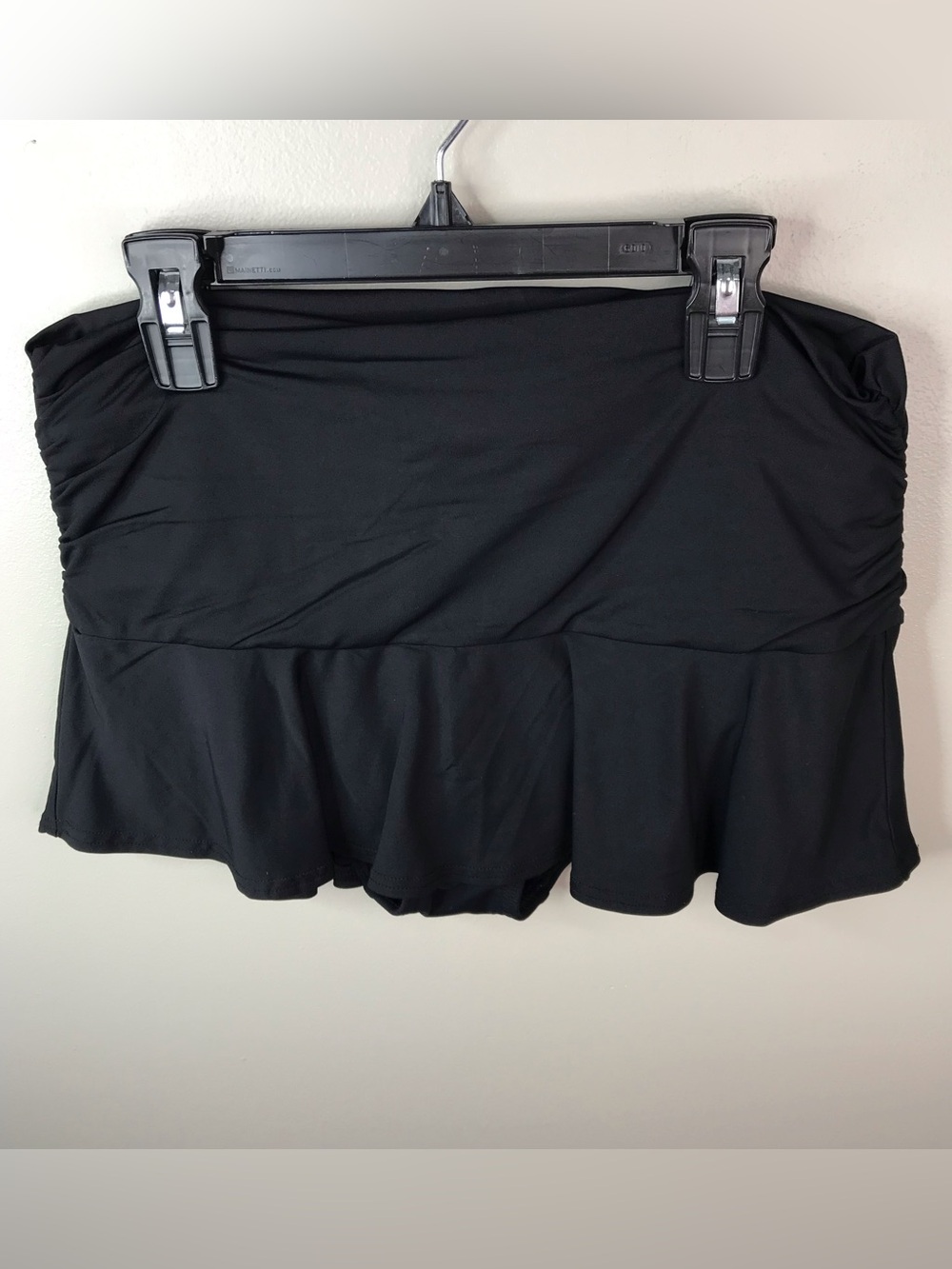 Lands' End Black Flared Swim Skirt Sz 6